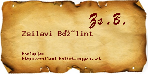 Zsilavi Bálint névjegykártya